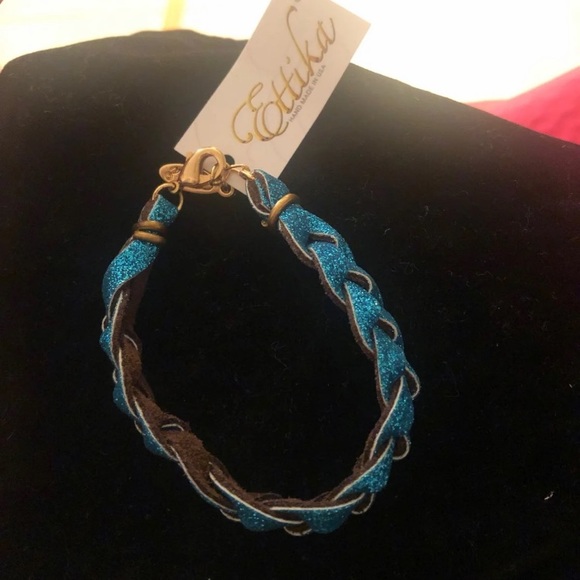 Ettika blue sparkly gold clasp bracelet - Picture 2 of 3